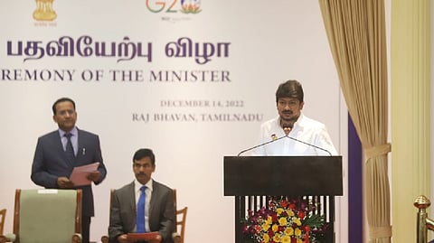 Chepauk MLA and DMK youth wing secretary Udhayanidhi Stalin has become the 35th minister in the Tamil Nadu cabinet