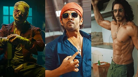 Still from Jawan, Shehzada and Pathaan.