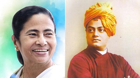 (L -R) : Mamata Banerjee ; Swami Vivekananda