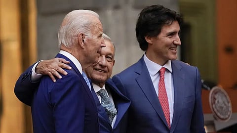President Joe Biden; Mexican President Andr?s Manuel L?pez Obrador and Canadian Prime Minister Justin Trudeau
