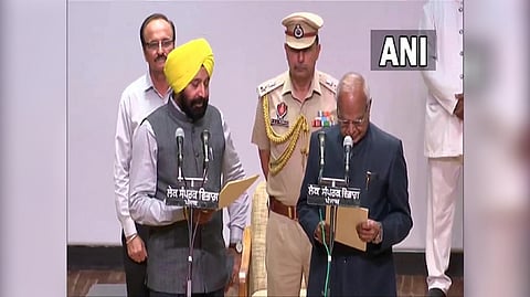 AAP leader Fauja Singh Sarari in his oath ceremony as a minister on 4th July 2022