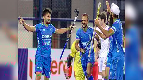 Indian men's hockey team in action