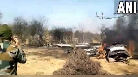 Visual from the spot of the crash in Morena