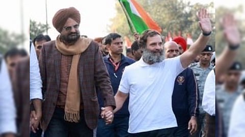 Sidhu Moose Wala's father Balkaur Singh joined the Bharat Jodo Yatra led by Rahul Gandhi