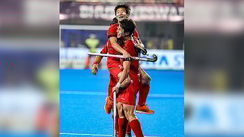 Team Korea celebrating