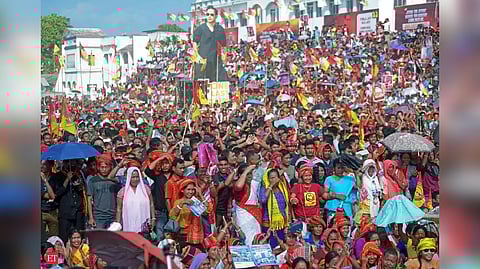 Supporters of TIPRA Motha party