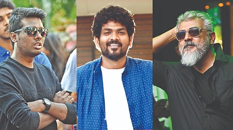 (L to R) Atlee, Vignesh Shivan and Ajith