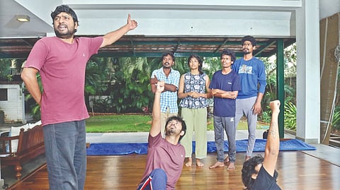 A still from the rehearsal