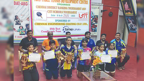 Winners of the Chennai City Schools Tournament.