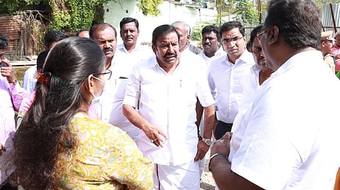 KN Nehru inspected the reconstruction of Thoothukudi old bus stand.