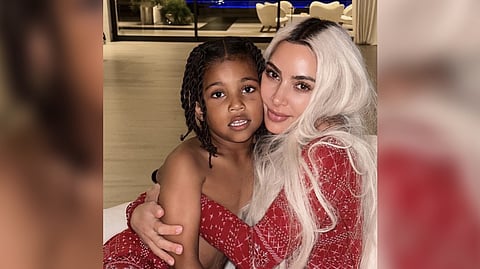 Kim Kardashian with her daughter North West