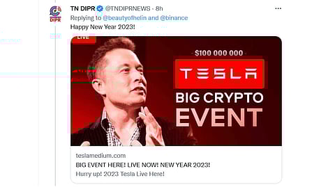 Screengrab from Twitter account of TN govt's DIPR