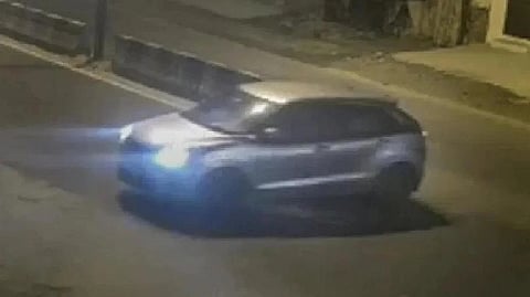 Screengrab from the CCTV footage that shows the car that reportedly hit a woman and dragged her for a few kilometers, in the Sultanpuri area of Delhi.