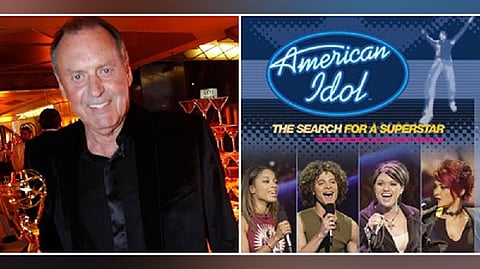 Bruce Gowers and poster of 'American Idol: The Search for a Superstar'