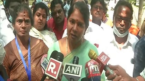 DMK leader and Lok Sabha MP Kanimozhi Karunanidhi