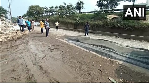 Techie death: Civic authorities repair damaged Maduravoyal road
