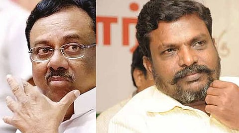 EVKS Elangovan, VCK leader Thol Thirumavalavan