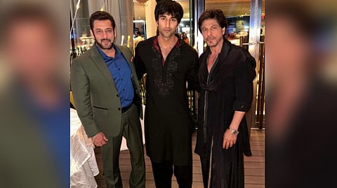 Meezaan Jafri with Shah Rukh Khan and Salman Khan