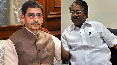 (L) TN Governor R N Ravi; T K S Elangovan(R)