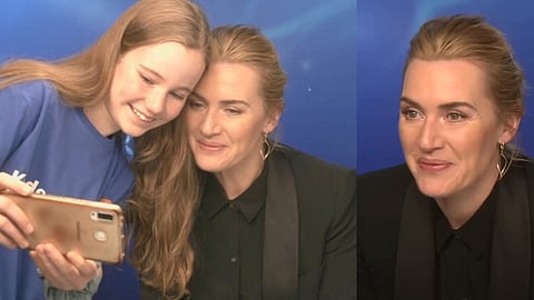 Screengrab of Kate Winslet in the interview