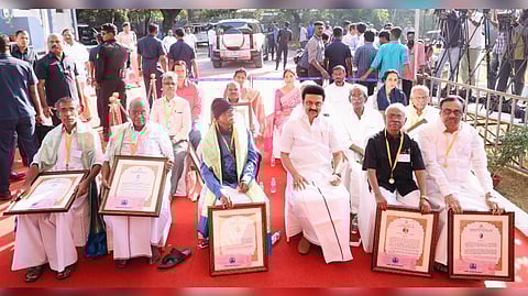 CM Stalin with awardee