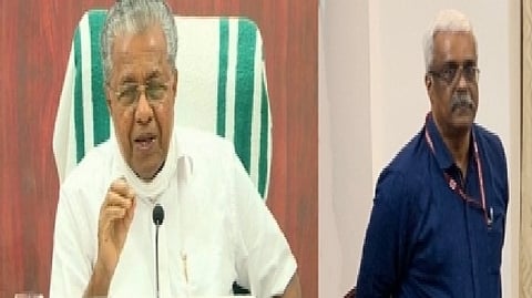 M. Sivasankar and Chief Minister Pinarayi Vijayan