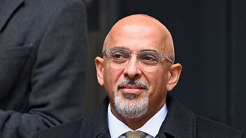 British Minister without Portfolio and Chairman of the Conservative party Nadhim Zahawi looks on outside the Conservative Campaign Headquarters (CCHQ)