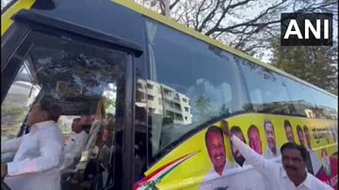 Congress began its statewide bus tour called 'Praja Dhwani Yatre'