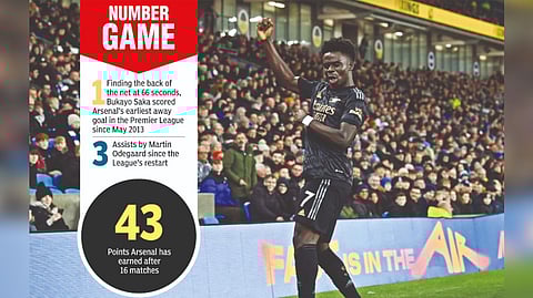 Arsenal extends lead at the top to seven points