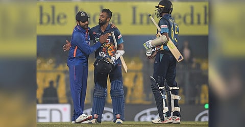 India skipper Rohit Sharma and Sri Lanka captain Dasun Shanaka.