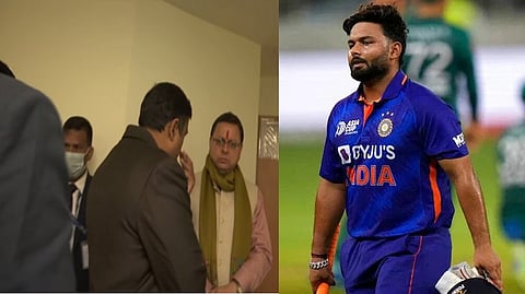 Uttarakhand CM Pushkar Singh Dhami at the Max hospital; Rishabh Pant