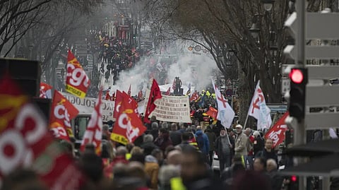 French worker's protest