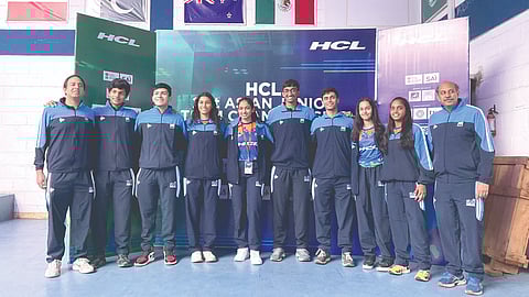The Indian contingent that will fight for honours at the Asian Squash Junior Team Championships