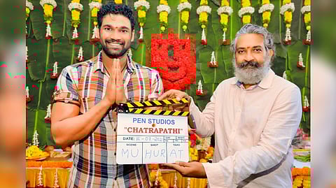 Sreenivas Bellamkonda with SS Rajamouli