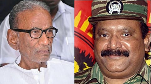 Pazha Nedumaran (L) & Veluppilai Prabhakaran (R)