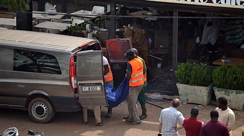 Victims being carried out