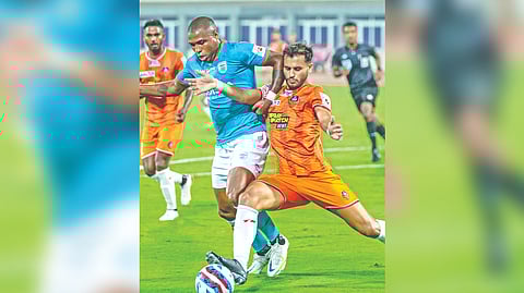 Action during Odisha
FC-FC Goa match