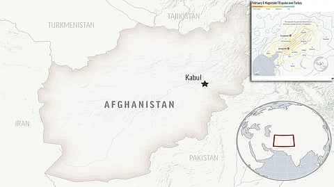 This is a locator map for Afghanistan with its capital, Kabul
