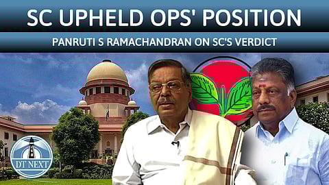 SC upheld OPS' position & power in AIADMK: Panruti S Ramachandran