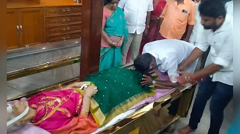 O Panneerselvam at his mother's home in Periyakulam.