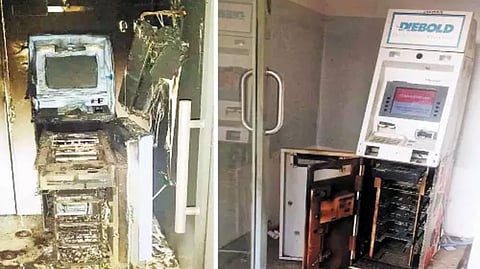 The robbed ATM machines