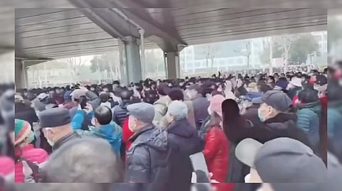 This is the second round of protests in seven days in Wuhan