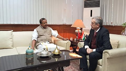 Union Minister of State (MoS) for External Affairs V Muraleedharan visited Turkey's embassy and expressed condolences