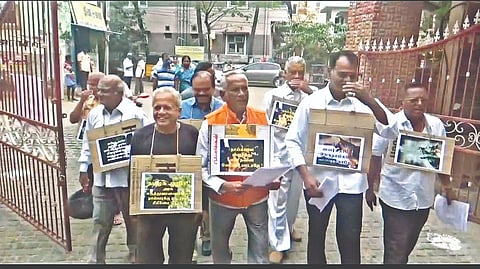 Angry residents stage ‘barking’ protest