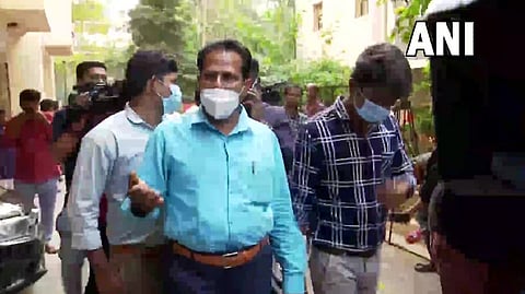 Forensics team at the residence of singer Vani Jairam.