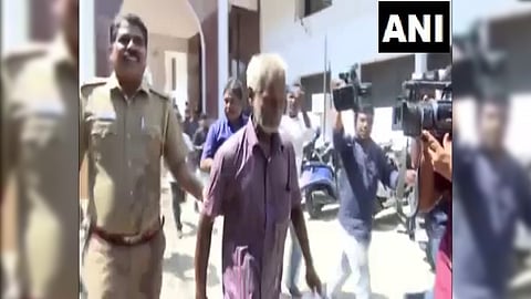 The elderly man created a flutter at the Chennai Collector's office when he attempted to immolate himself within the campus