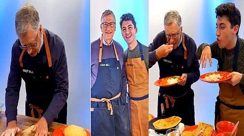 Bill Gates makes with chef Eitan Bernath