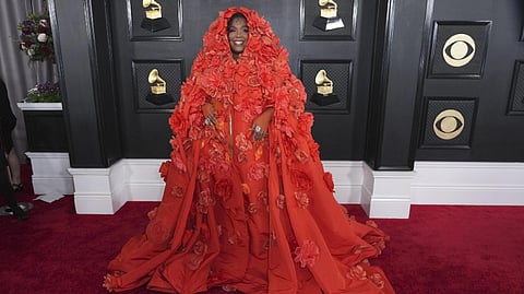 Lizzo arrives at the 65th annual Grammy Awards