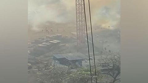 Mumbai: Fire breaks out at metro construction site