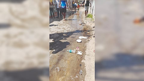 Arrack flowing down the lanes in Peria Eriyur near Vellore